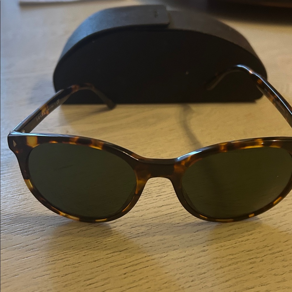 Prada Tortoise Shell Sunglasses with Black Case